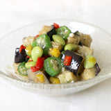 閲覧用【142747】野菜5種の彩り和え(なす、おくら、枝豆、赤・黄ピーマン)300㌘