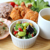 閲覧用【142747】野菜5種の彩り和え(なす、おくら、枝豆、赤・黄ピーマン)300㌘